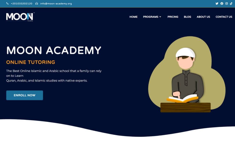 تصميم موقع موون اكاديمي التعليمي